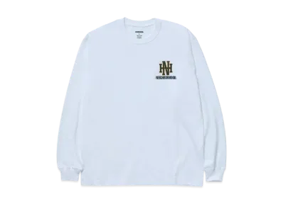 NEIGHBORHOOD NH . Tee LS-8 "White/Green"