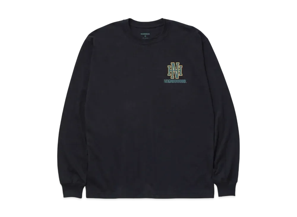 NEIGHBORHOOD NH . Tee LS-8 "Black/Green"
