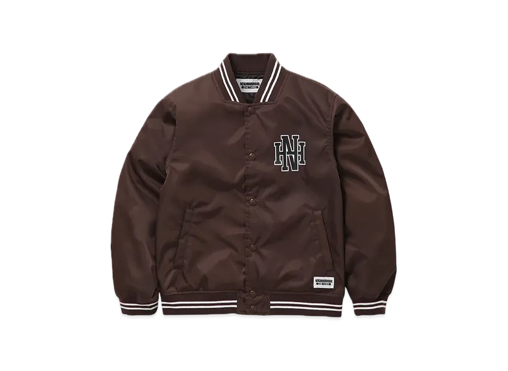 NEIGHBORHOOD OT . Baseball Jacket "Brown"