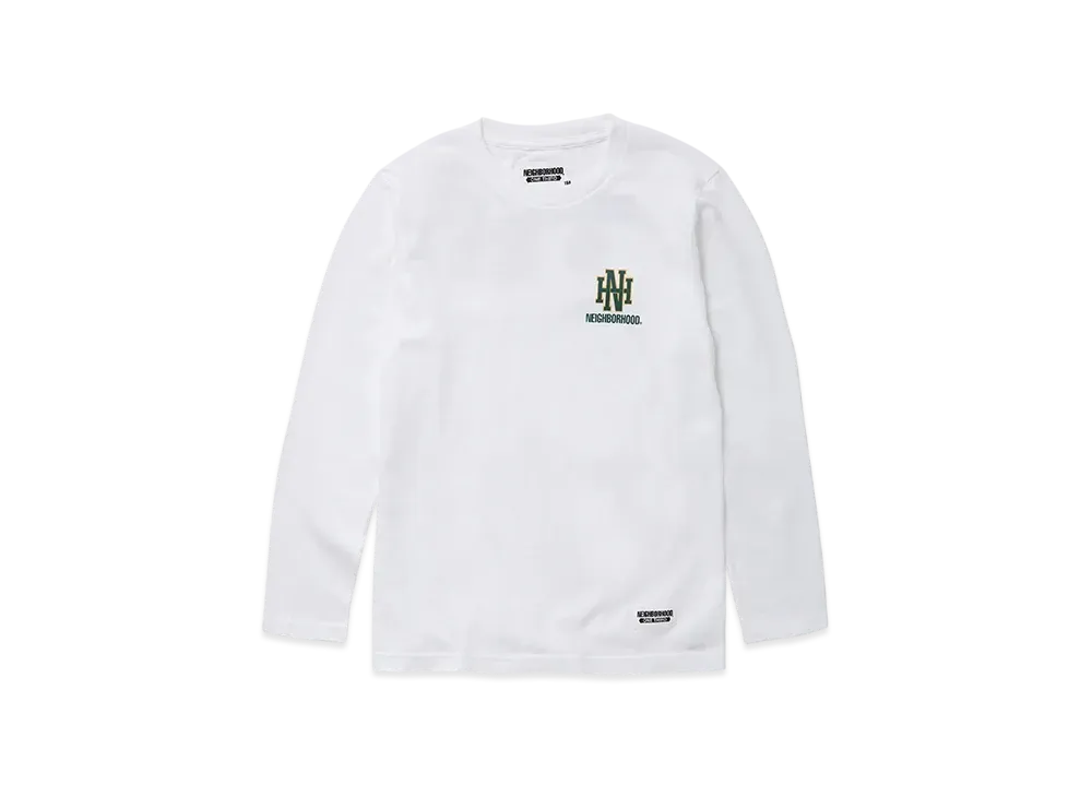 NEIGHBORHOOD OT . Tee LS-4 "White/Green"