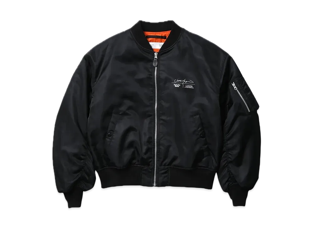 LUKER by NEIGHBORHOOD x Keisuke Baba feat. Jamie Morgan MA-1 Flight Jacket "Black"