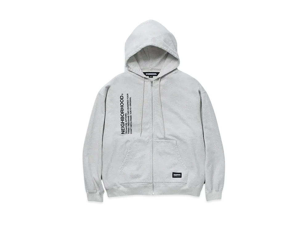NEIGHBORHOOD Solid Sweat Zip Hoodie LS "Off White"
