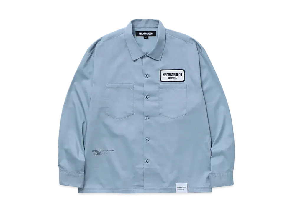 NEIGHBORHOOD Classic Work Shirt LS-2 "Blue Gray"