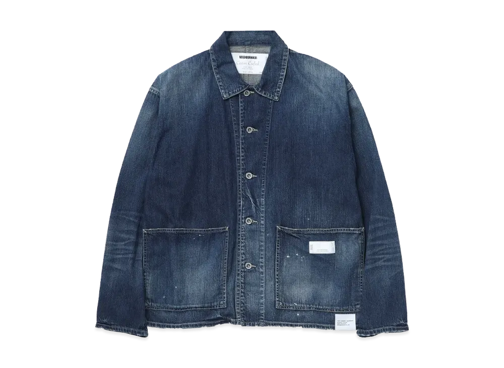 NEIGHBORHOOD Washed LW Denim Coverall Jacket "Indigo"