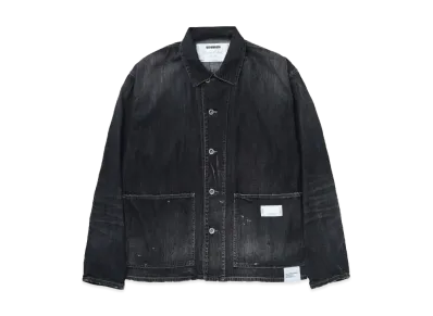 NEIGHBORHOOD Washed LW Denim Coverall Jacket "Black"