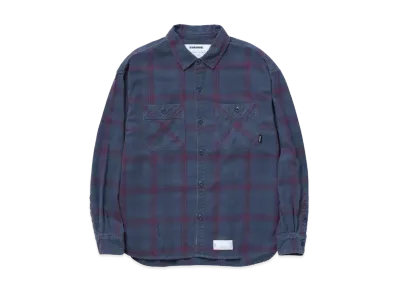 NEIGHBORHOOD Savage Tartan Check Shirt LS "Navy/Purple"
