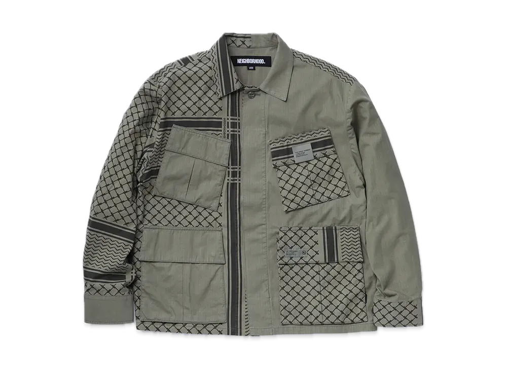 NEIGHBORHOOD PT Shemagh Fatigue Jacket "Olive Drab"
