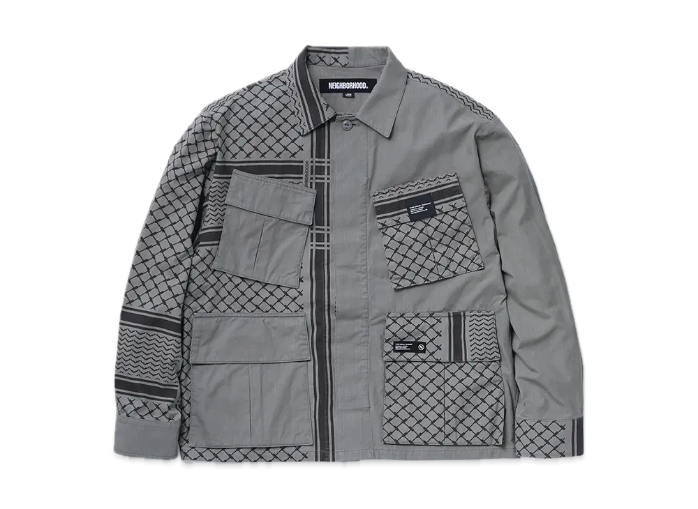 NEIGHBORHOOD PT Shemagh Fatigue Jacket "Gray"