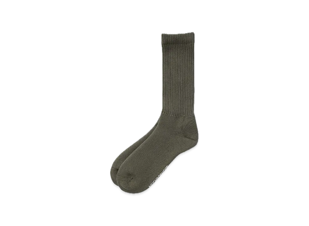 NEIGHBORHOOD Plain Socks "Olive Drab"