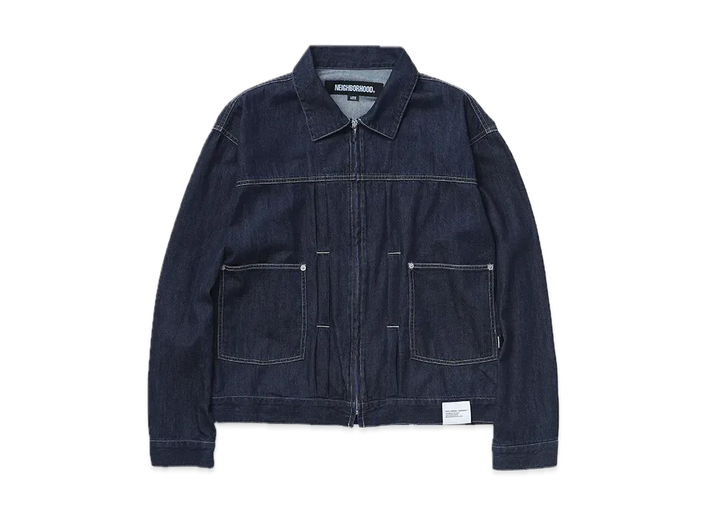 NEIGHBORHOOD Washed LW Denim Zip Jacket "Indigo"