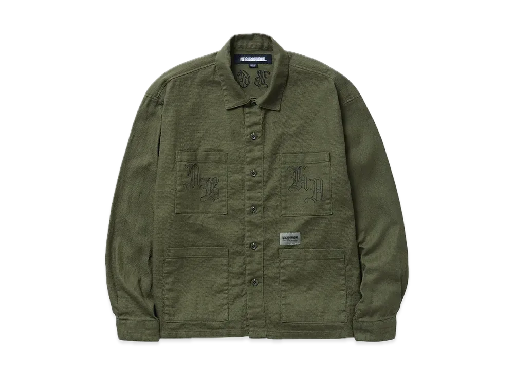 NEIGHBORHOOD Embroidery Shirt LS "Olive Drab"
