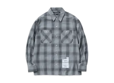 NEIGHBORHOOD Hombre Check Shirt LS "Light Gray/Gray"