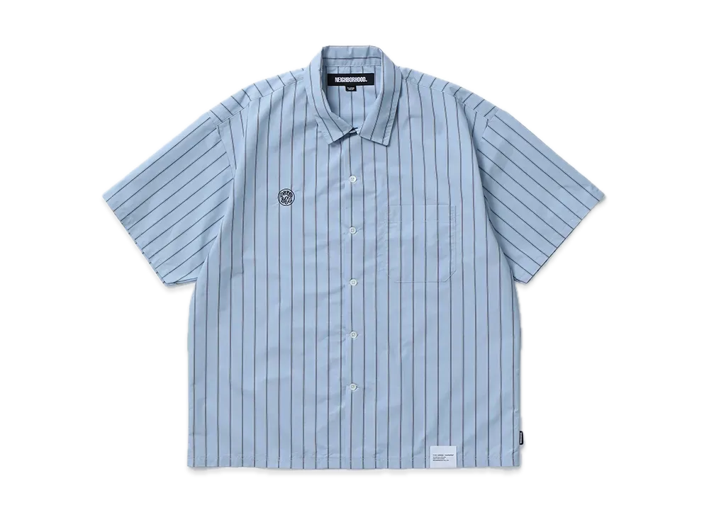 NEIGHBORHOOD Stripe Work Shirt SS "Blue"