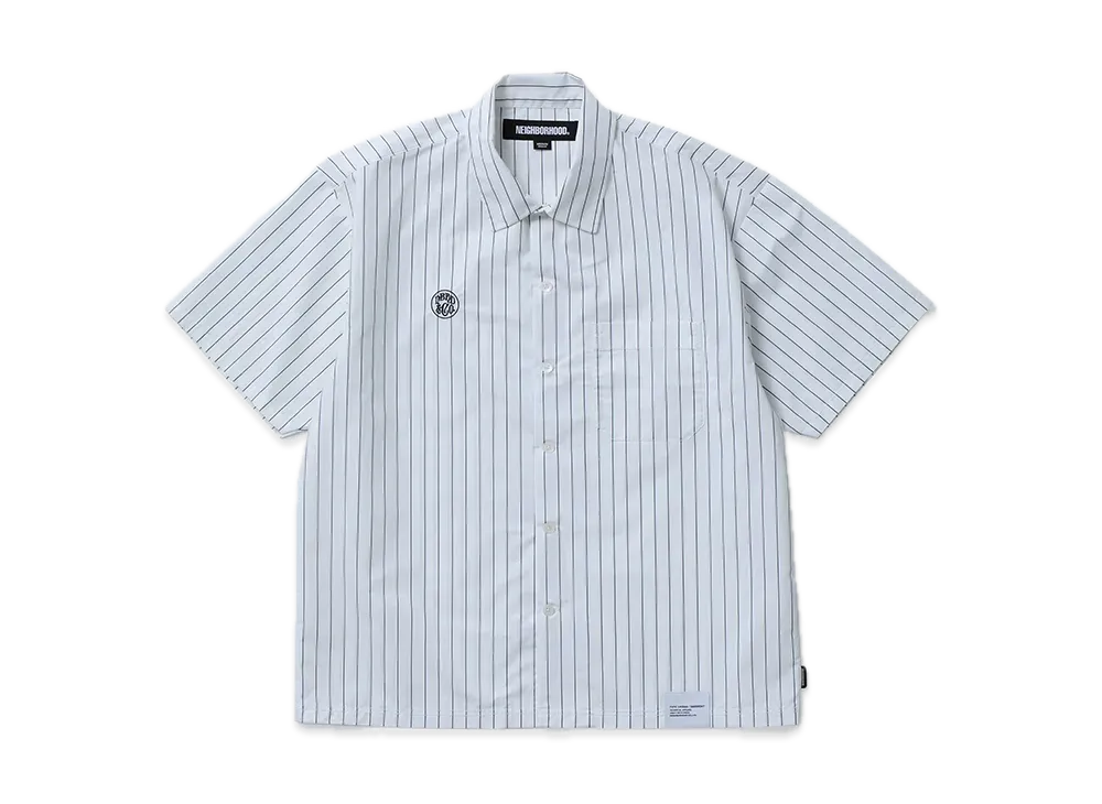 NEIGHBORHOOD Stripe Work Shirt SS "White"