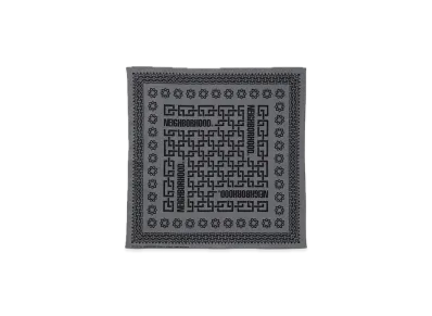 NEIGHBORHOOD Geometric Pattern Bandana "Gray"