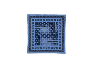 NEIGHBORHOOD Geometric Pattern Bandana "Blue"