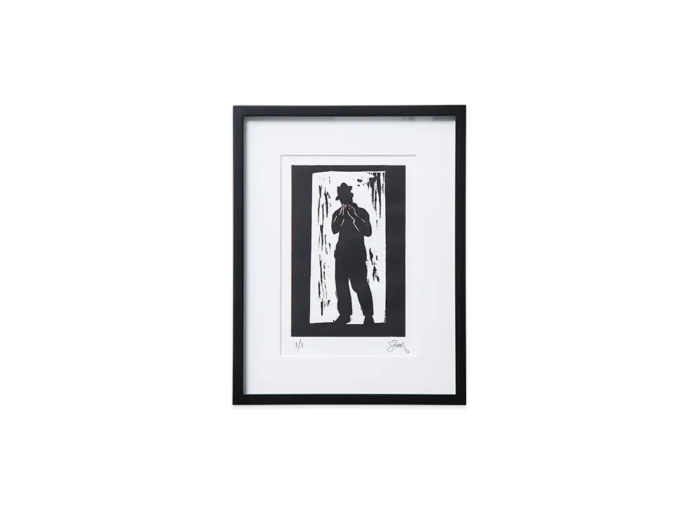 NEIGHBORHOOD x PAUL SIMONON Woodcut Print-2 "Black"