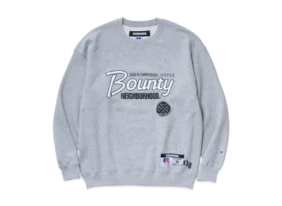 NEIGHBORHOOD x BOUNTY HUNTER x RUSSELL ATHLETIC Sweat Shirt LS "Gray"