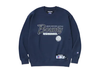 NEIGHBORHOOD x BOUNTY HUNTER x RUSSELL ATHLETIC Sweat Shirt LS "Navy"