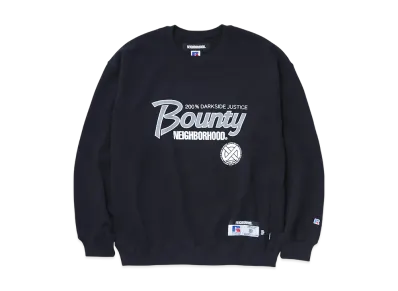 NEIGHBORHOOD x BOUNTY HUNTER x RUSSELL ATHLETIC Sweat Shirt LS "Black"