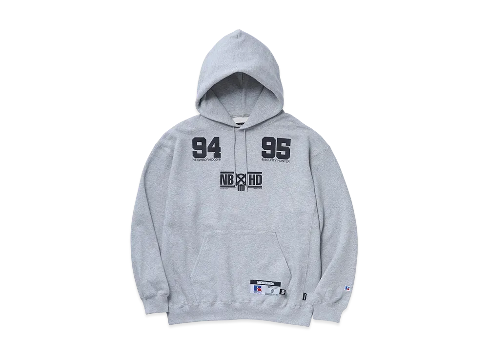 NEIGHBORHOOD x BOUNTY HUNTER x RUSSELL ATHLETIC Sweat Hoodie LS "Gray"