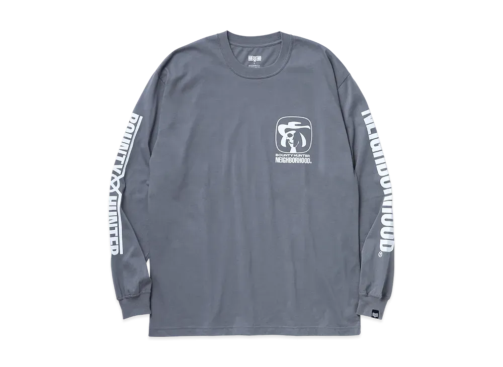NEIGHBORHOOD x BOUNTY HUNTER Tee LS-2 "Gray"