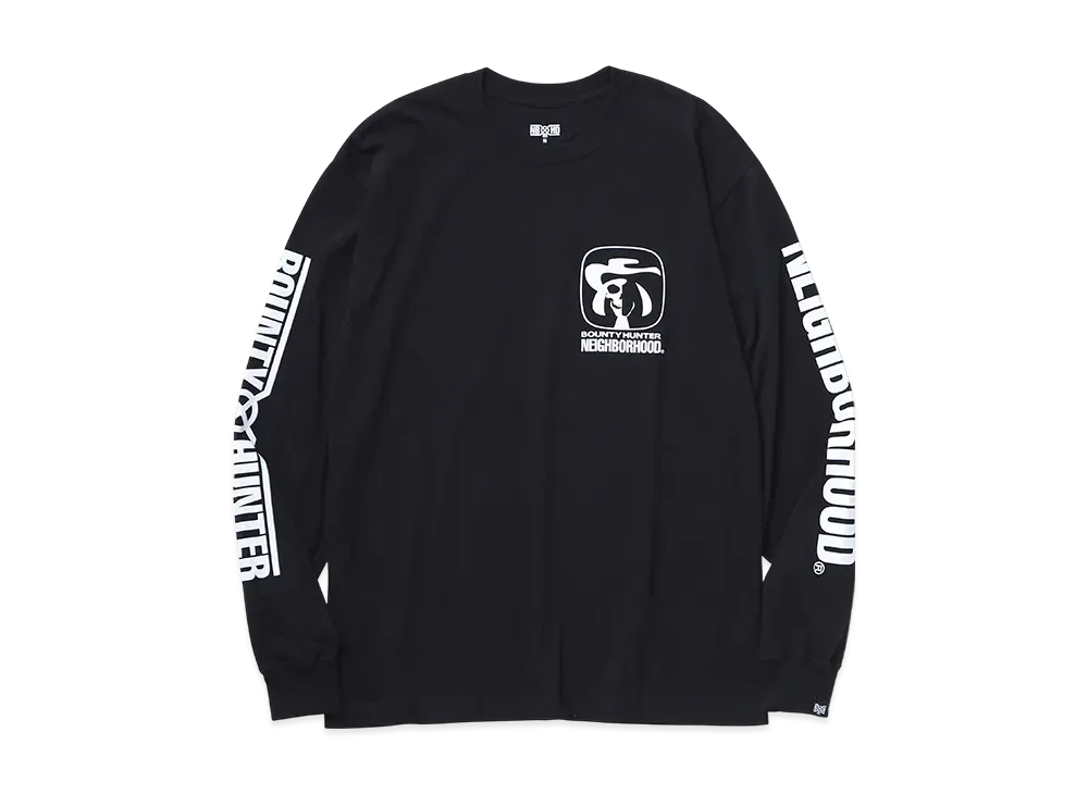 NEIGHBORHOOD x BOUNTY HUNTER Tee LS-2 "Black"