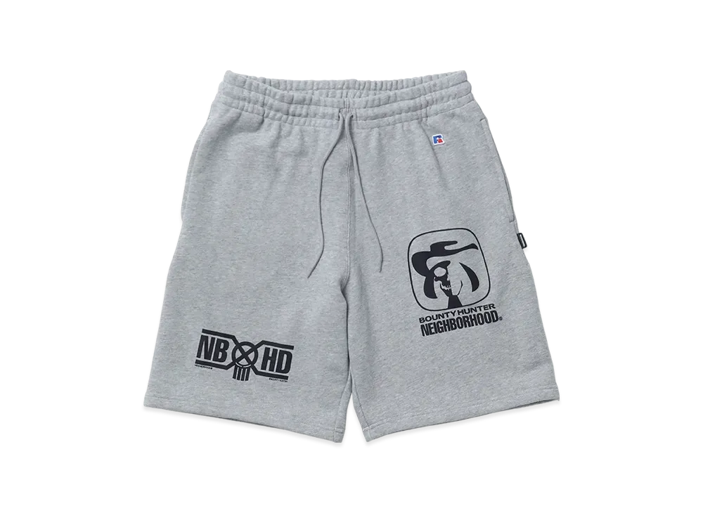 NEIGHBORHOOD x BOUNTY HUNTER x RUSSELL ATHLETIC Sweat Short Pants "Gray"
