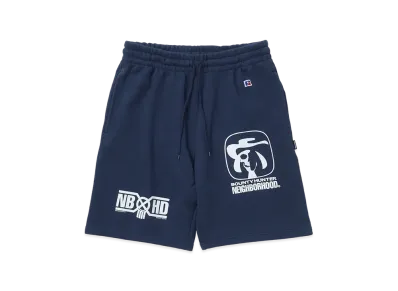 NEIGHBORHOOD x BOUNTY HUNTER x RUSSELL ATHLETIC Sweat Short Pants "Navy"