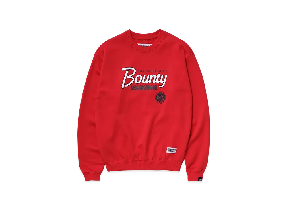 NEIGHBORHOOD x BOUNTY HUNTER Sweat Shirt LS "Red"