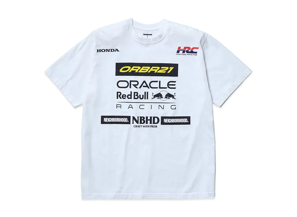 NEIGHBORHOOD x Oracle Red Bull Racing x HONDA SS Tee "White"