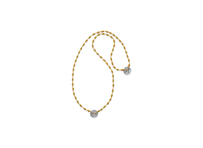 NEIGHBORHOOD Cord Coin Necklace "Mustard"