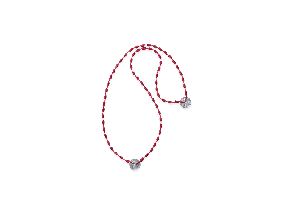 NEIGHBORHOOD Cord Coin Necklace "Red"