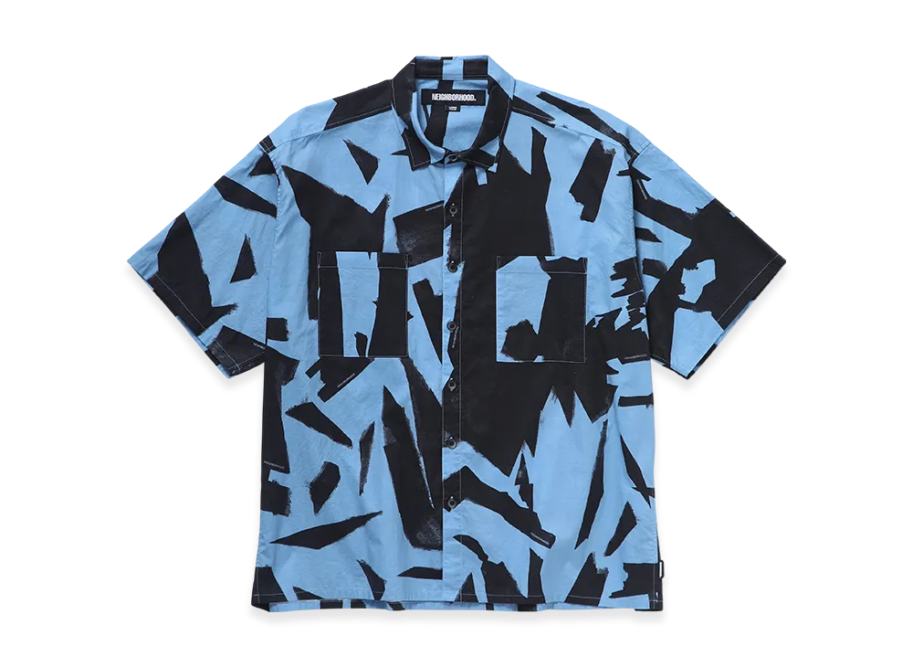 NEIGHBORHOOD Abstract Pattern Plain Shirt SS "Blue"