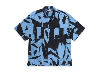 NEIGHBORHOOD Abstract Pattern Plain Shirt SS "Blue"