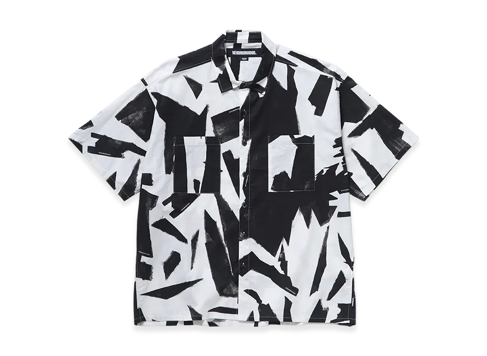 NEIGHBORHOOD Abstract Pattern Plain Shirt SS "Ivory"