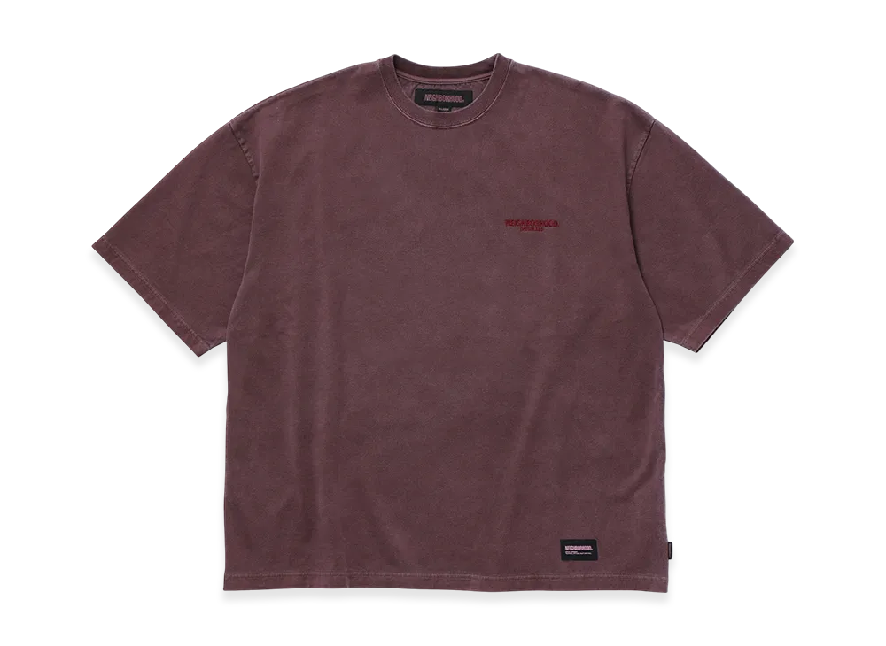 NEIGHBORHOOD Pigment Dyed Crewneck SS "Burgundy"