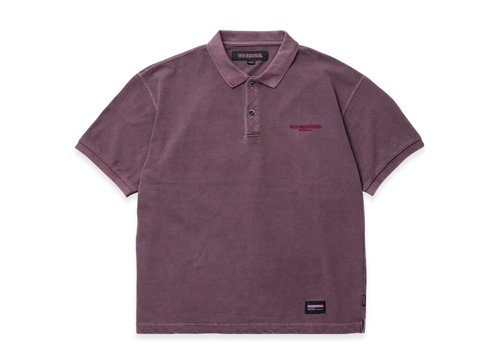 NEIGHBORHOOD Pigment Dyed Polo SS "Burgundy"