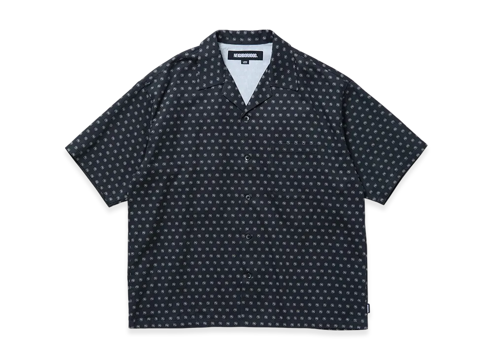 NEIGHBORHOOD Monogram Pattern Hawaiian Shirt SS "Black"