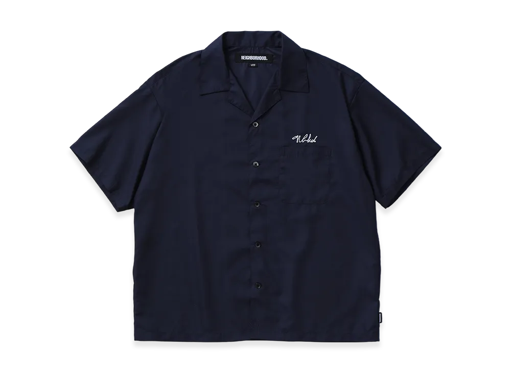 NEIGHBORHOOD Solid-Color Hawaiian Shirt SS "Navy"