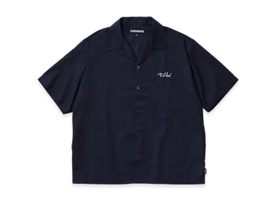 NEIGHBORHOOD Solid-Color Hawaiian Shirt SS "Navy"