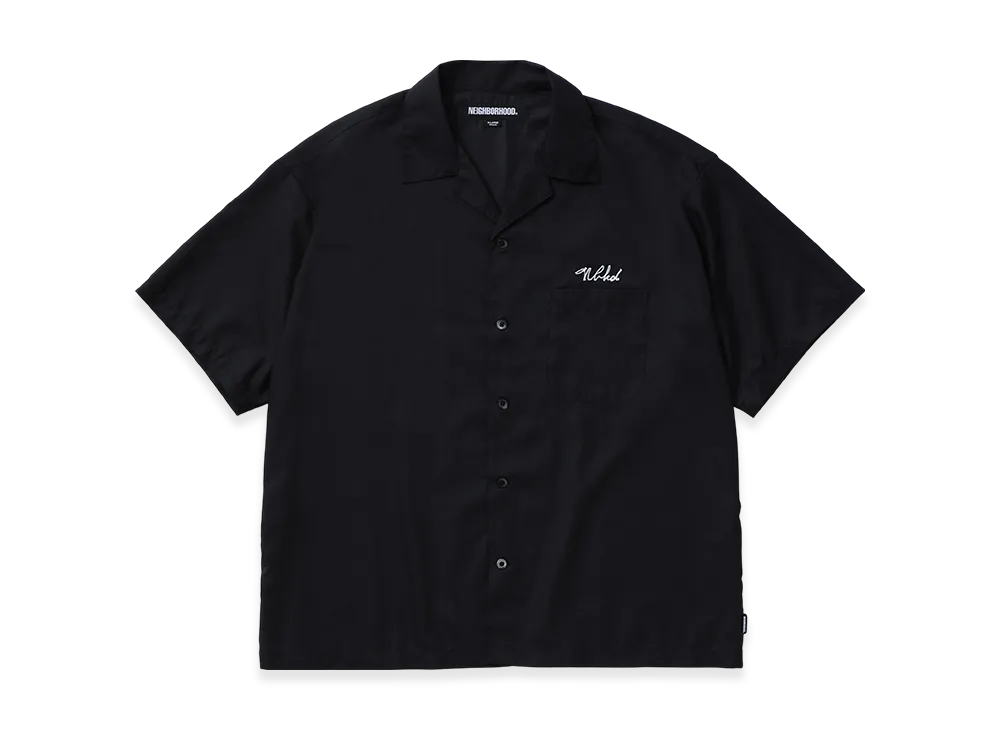 NEIGHBORHOOD Solid-Color Hawaiian Shirt SS "Black"