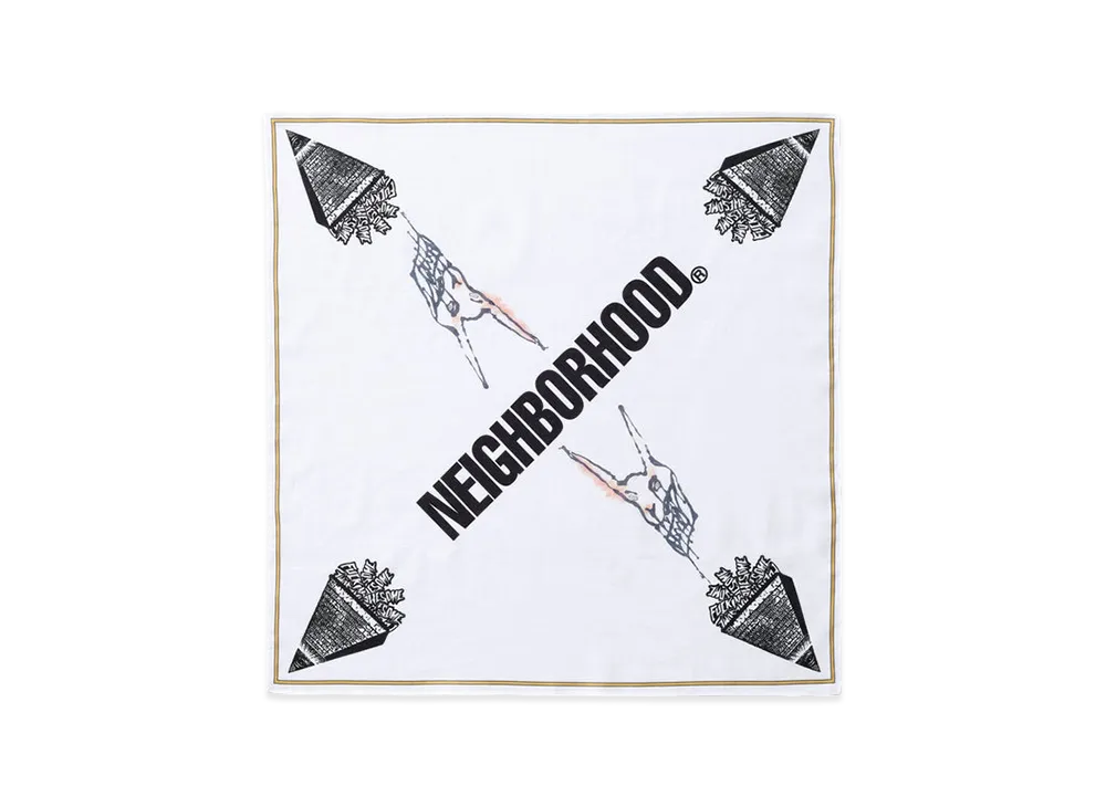 NEIGHBORHOOD x Fucking Awesome Bandana "White"