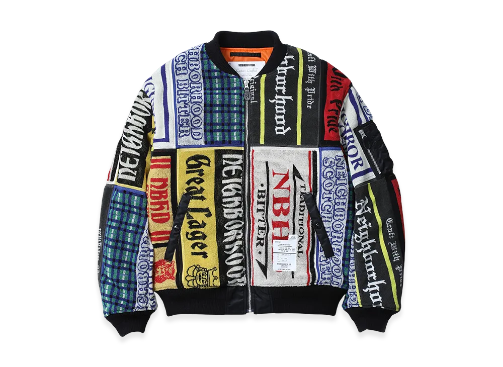 NEIGHBORHOOD MA-1 Flight Jacket Full Custom "Black"