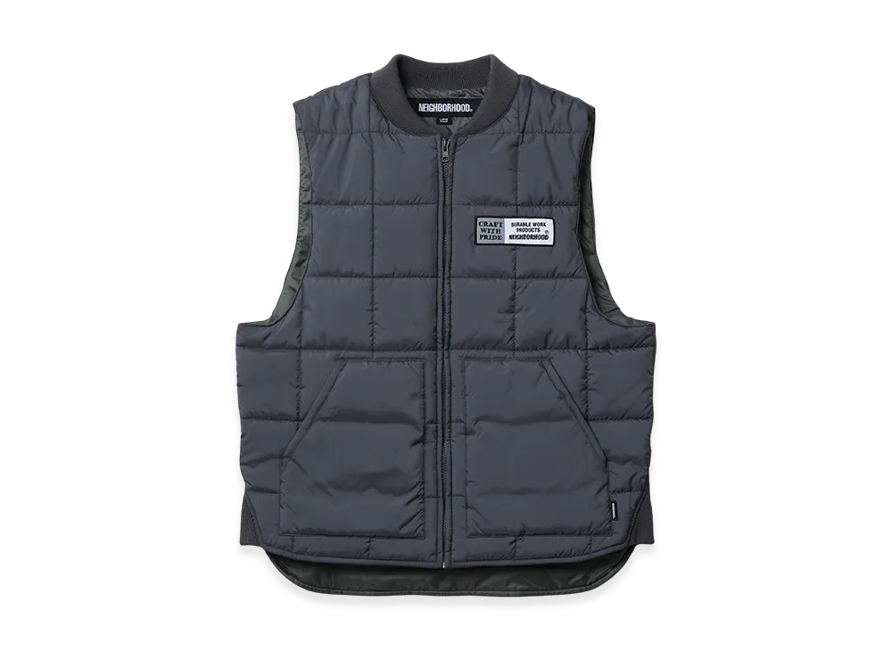 NEIGHBORHOOD Reversible Padded Vest "Gray"
