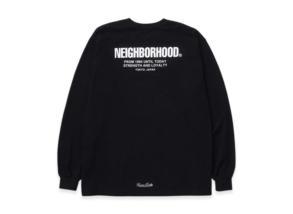 NEIGHBORHOOD NH . Tee LS-4 "Black"