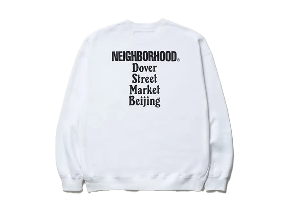 NEIGHBORHOOD x Dover Street Market Beijing Sweat Shirt "White"