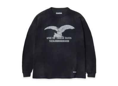 NEIGHBORHOOD x One Of These Days Waffle Fabric Crewneck LS "Black"