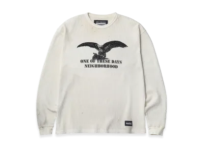 NEIGHBORHOOD x One Of These Days Waffle Fabric Crewneck LS "White"