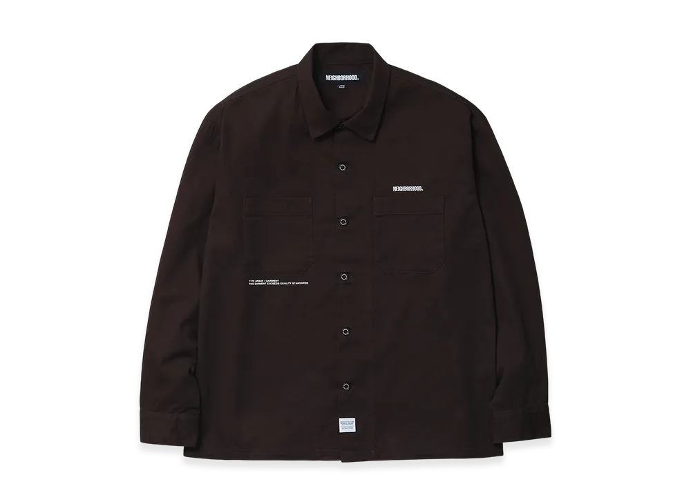 NEIGHBORHOOD Classic Work Shirt LS "Brown"